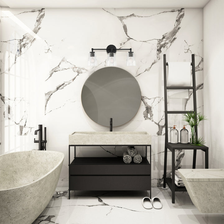 Designers Fountain Ingo D230M-3B-MB Bath Vanity Light 24 in. wide - Matte Black