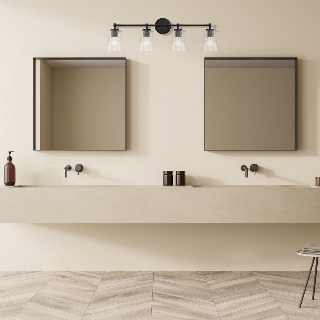 Designers Fountain Ingo D230M-4B-MB Bath Vanity Light 34 in. wide - Matte Black
