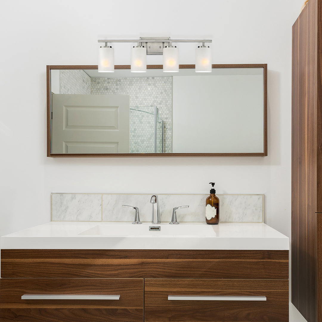 Designers Fountain Carmine D239M-4B-BN Bath Vanity Light 28 in. wide - Brushed Nickel
