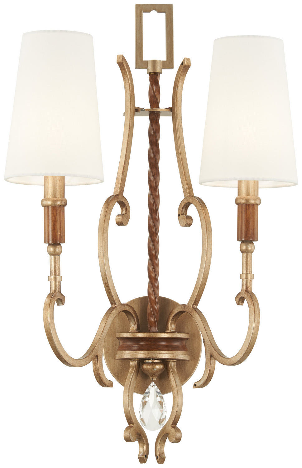 Metropolitan Magnolia Manor N6550-690 Wall Light - Pale Gold W/ Distressed Bronze