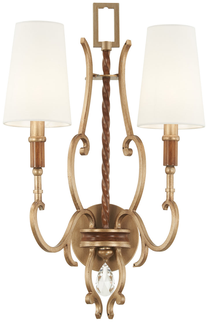 Metropolitan Magnolia Manor N6550-690 Wall Light - Pale Gold W/ Distressed Bronze