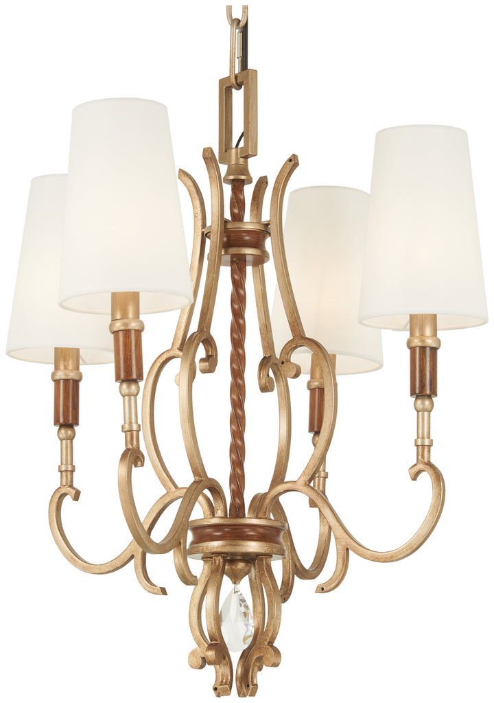 Metropolitan Magnolia Manor N6554-690 Chandelier Light - Pale Gold W/ Distressed Bronze