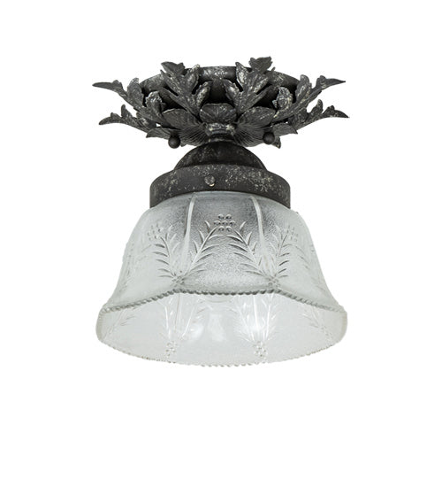 Meyda Tiffany Fancy Floral 239955 Ceiling Light - Pewter,Antique