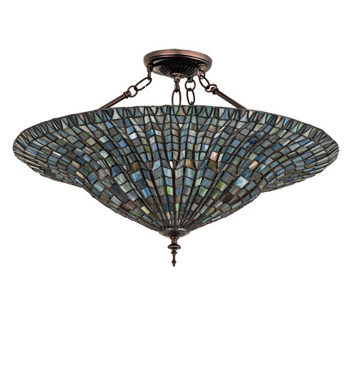 Meyda Tiffany Tiffany Lotus Leaf 243228 Ceiling Light - Mahogany Bronze