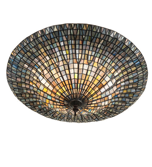 Meyda Tiffany Tiffany Lotus Leaf 243228 Ceiling Light - Mahogany Bronze