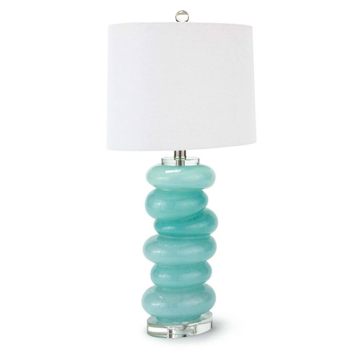 Regina Andrew 13-1510  Stacked Lamp Aqua