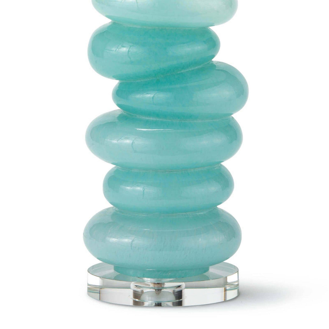 Regina Andrew 13-1510  Stacked Lamp Aqua