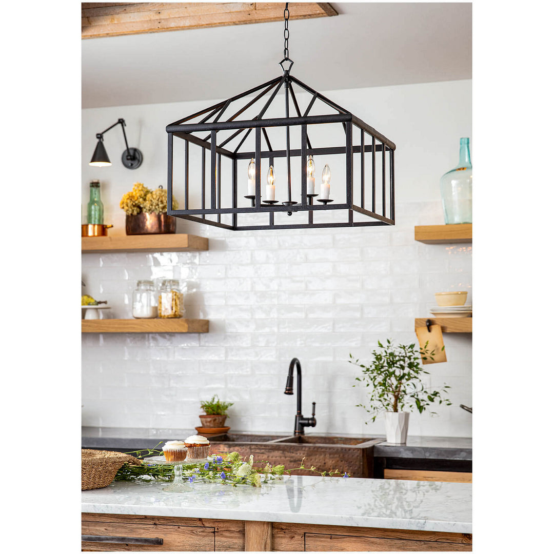 Regina Andrew Verdant 16-1279 Chandelier Light - Blackened Iron