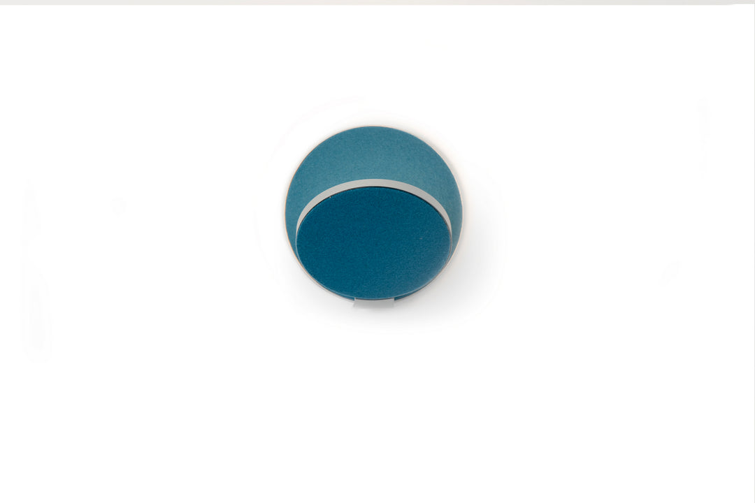 Koncept Gravy GRW-S-SIL-AZF-HW Wall Sconce Light - Silver Body, Azure Felt