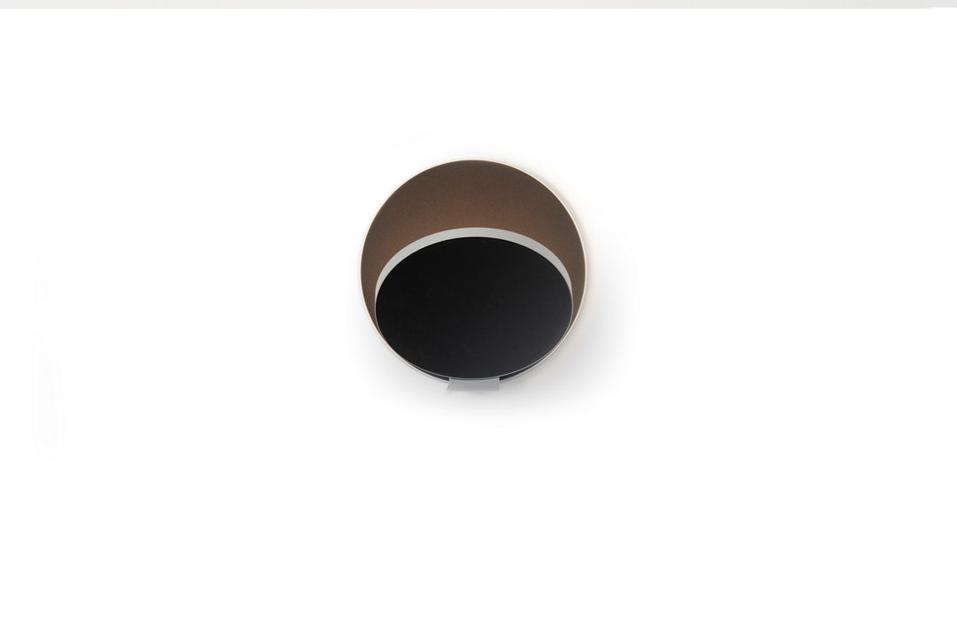 Koncept Gravy GRW-S-SIL-MBK-PI Wall Sconce Light - Silver Body, Metallic Black