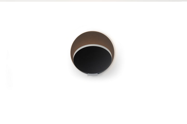 Koncept Gravy GRW-S-SIL-MBK-PI Wall Sconce Light - Silver Body, Metallic Black