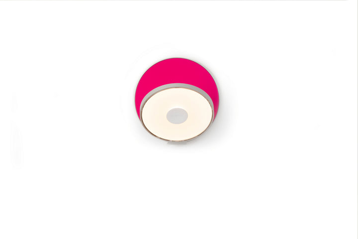 Koncept Gravy GRW-S-SIL-MHP-HW Wall Sconce Light - Silver Body, Matte Hot Pink Plates