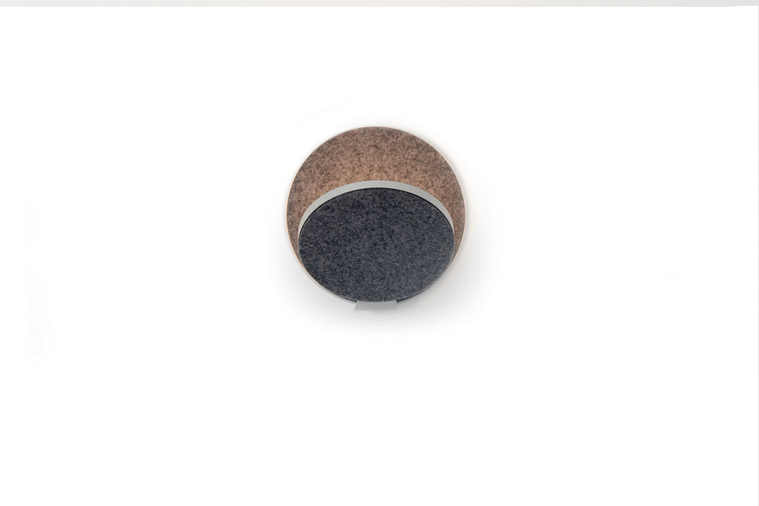Koncept Gravy GRW-S-SIL-OXF-PI Wall Sconce Light - Silver Body, Oxford Felt