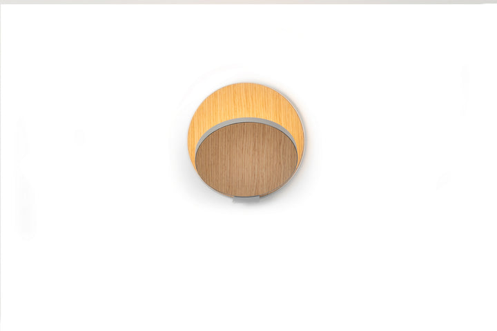 Koncept Gravy GRW-S-SIL-WOK-HW Wall Sconce Light - Silver Body, White Oak