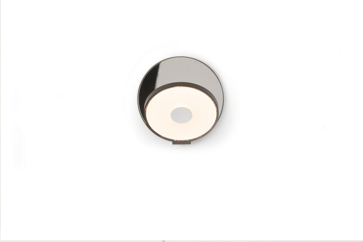 Koncept Gravy GRW-S-MBK-CRM-HW Wall Sconce Light - Metallic Black Body, Chrome