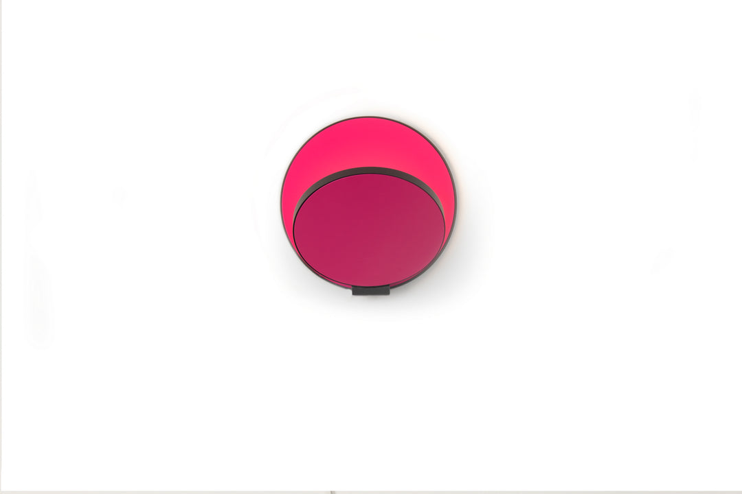 Koncept Gravy GRW-S-MBK-MHP-PI Wall Sconce Light - Metallic Black Body, Matte Hot Pink