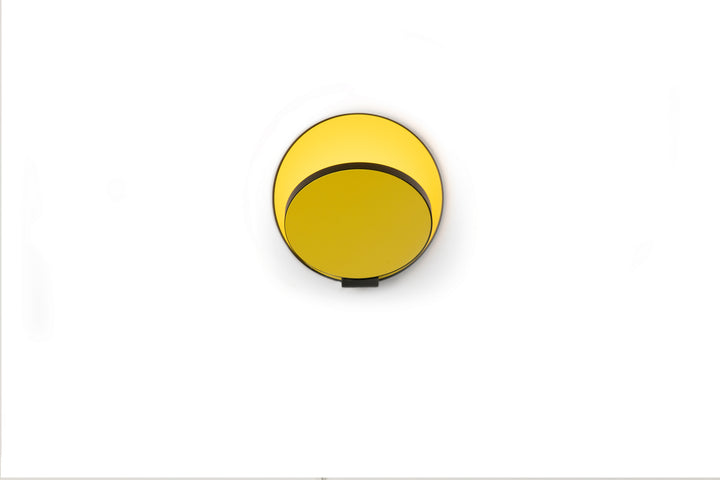 Koncept Gravy GRW-S-MBK-MYW-PI Wall Sconce Light - Metallic Black Body, Matte Yellow