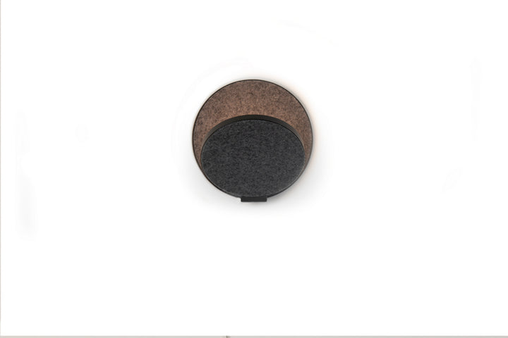 Koncept Gravy GRW-S-MBK-OXF-PI Wall Sconce Light - Metallic Black Body, Oxford Felt