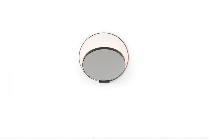 Koncept Gravy GRW-S-MBK-SIL-PI Wall Sconce Light - Metallic Black Body, Silver