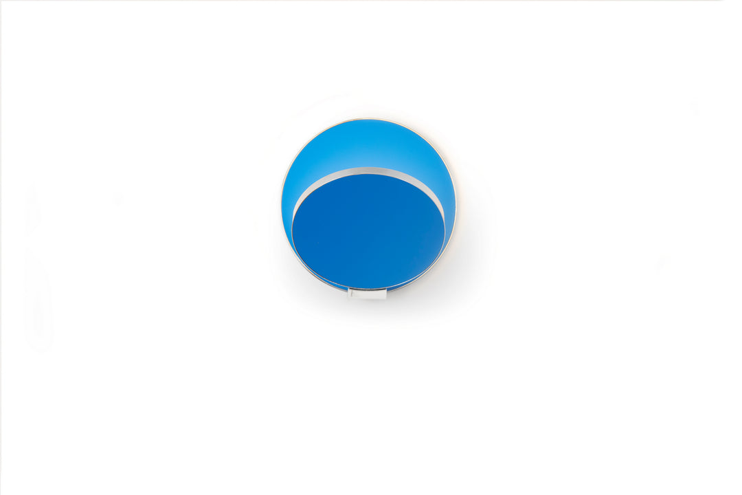 Koncept Gravy GRW-S-CRM-MBL-PI Wall Sconce Light - Chrome Body, Matte Blue