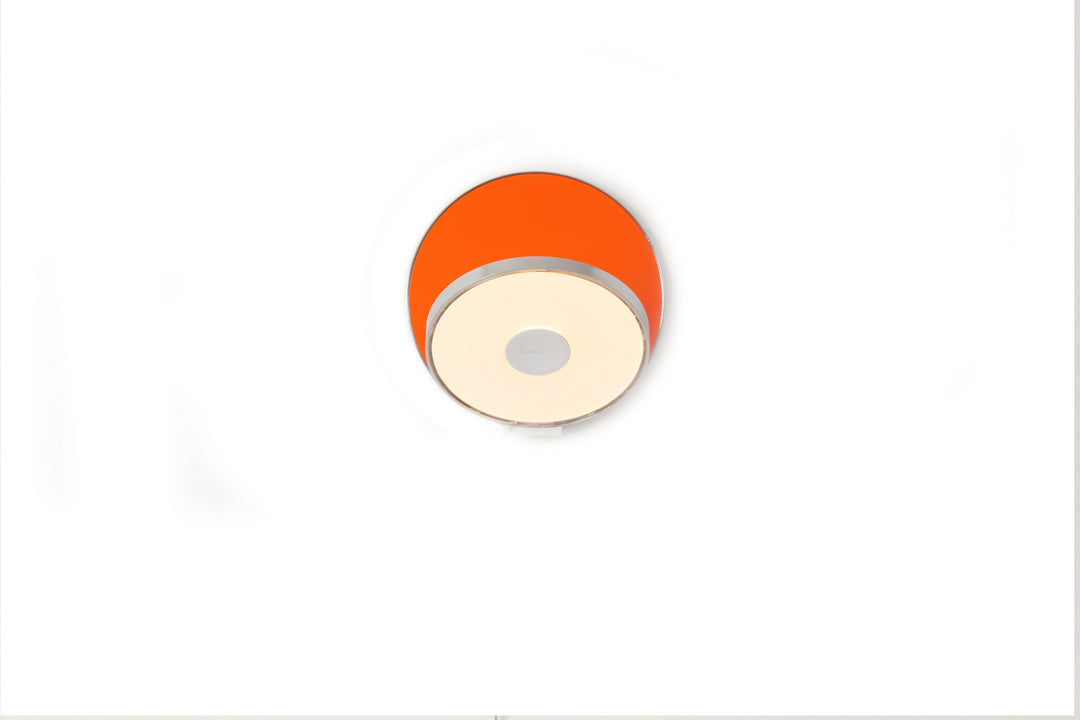 Koncept Gravy GRW-S-CRM-MOR-PI Wall Sconce Light - Chrome Body, Matte Orange
