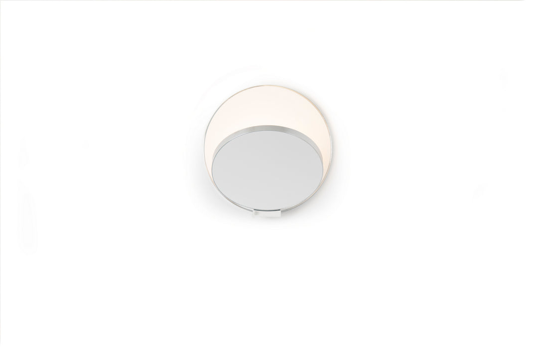 Koncept Gravy GRW-S-CRM-MWT-HW Wall Sconce Light - Chrome Body, Matte White