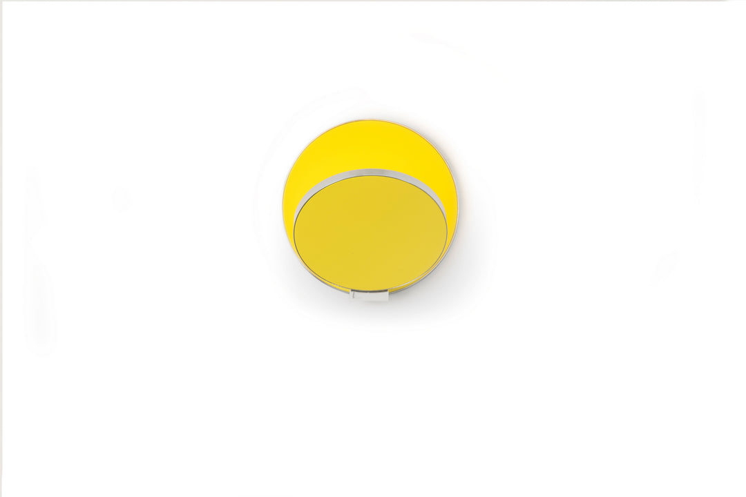 Koncept Gravy GRW-S-CRM-MYW-PI Wall Sconce Light - Chrome Body, Matte Yellow