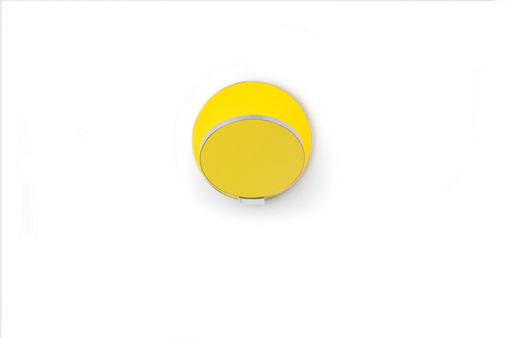 Koncept Gravy GRW-S-CRM-MYW-PI Wall Sconce Light - Chrome Body, Matte Yellow
