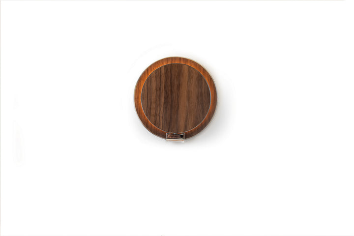 Koncept Gravy GRW-S-CRM-OWT-HW Wall Sconce Light - Chrome Body, Oiled Walnut