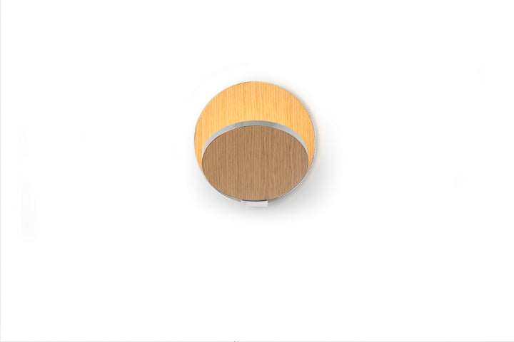Koncept Gravy GRW-S-CRM-WOK-PI Wall Sconce Light - Chrome Body, White Oak