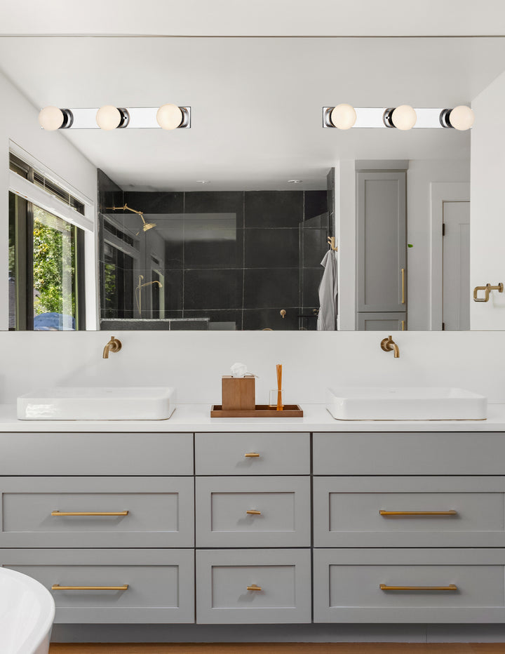 Justice Designs Luna FSN-4043-CLOP-CROM Bath Vanity Light 23 in. wide - Polished Chrome