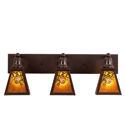 Meyda Tiffany Winter Pine 241799 Bath Vanity Light 28 in. wide - Cafe-Noir