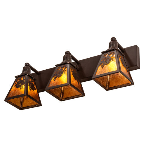 Meyda Tiffany Winter Pine 241799 Bath Vanity Light 28 in. wide - Cafe-Noir