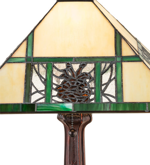 Meyda Tiffany Lighting 244267 Pinecone Ridge One Light Table Lamp Lamp Bronze / Dark