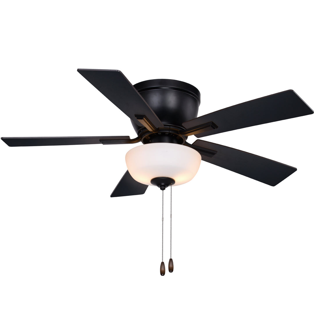 Vaxcel Lisbon F0089 Ceiling Fan - Black, Dark Hickory-Black Hickory/