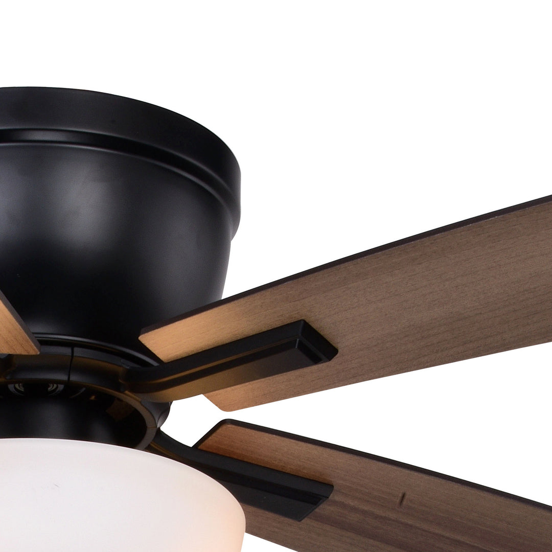 Vaxcel Lisbon F0089 Ceiling Fan - Black, Dark Hickory-Black Hickory/