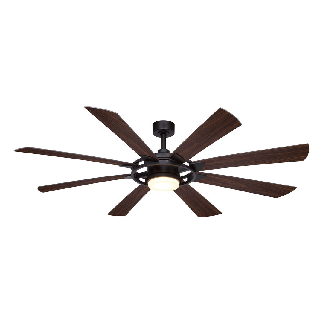 Vaxcel Burlington F0092 Ceiling Fan - New Bronze, Driftwood-Walnut/