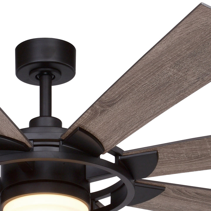 Vaxcel Burlington F0092 Ceiling Fan - New Bronze, Driftwood-Walnut/