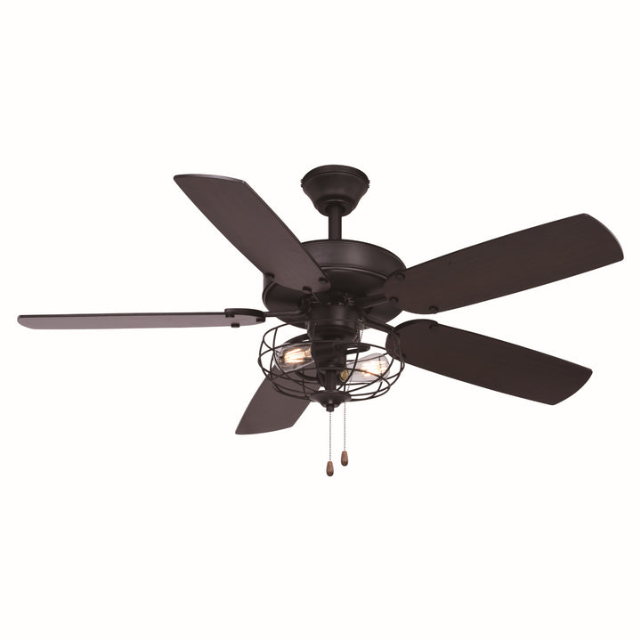 Vaxcel Reed F0099 Ceiling Fan - Matte Black, Dark Bronze-Driftwood/