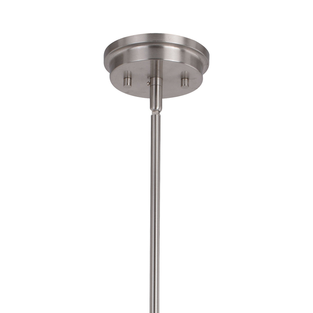 Vaxcel Avondale H0256 Chandelier Light - Satin Nickel and Dark Sycamore