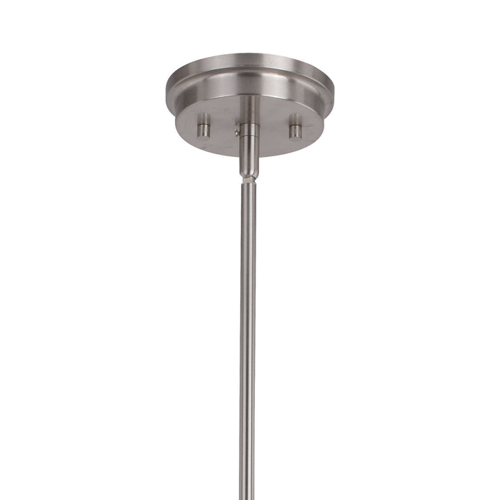 Vaxcel Avondale H0256 Chandelier Light - Satin Nickel and Dark Sycamore