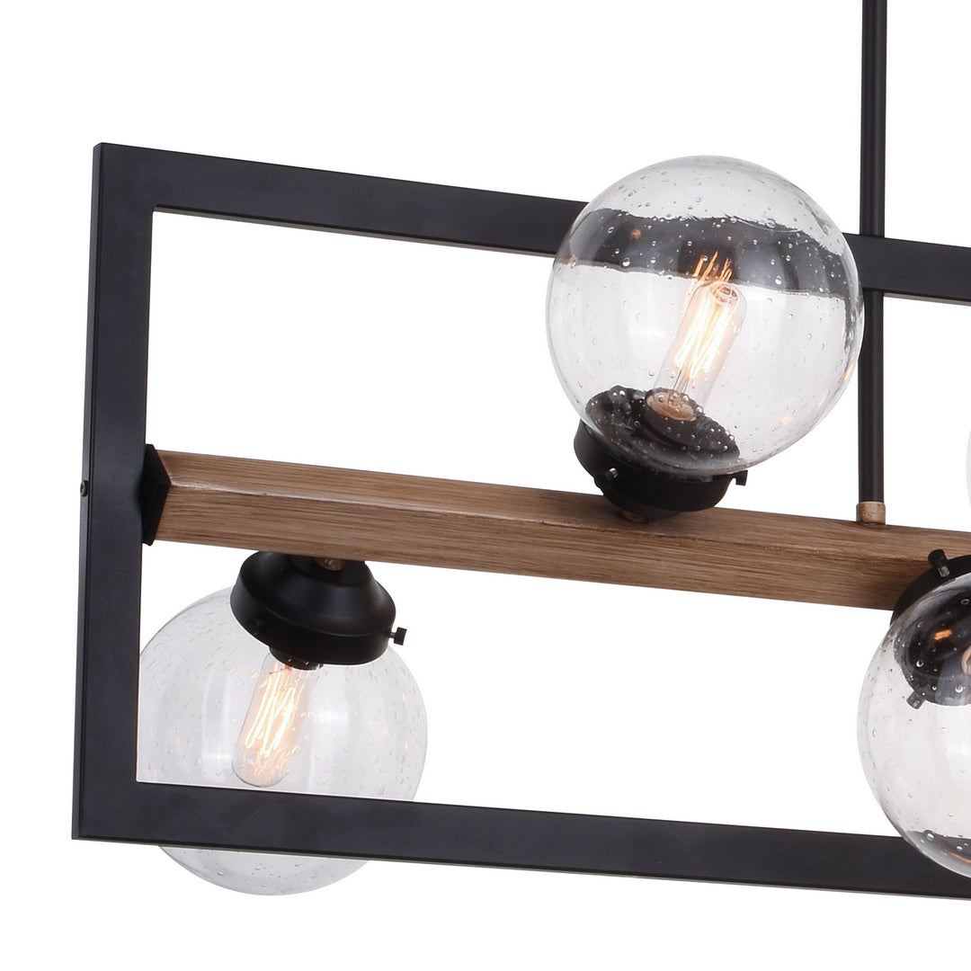 Vaxcel Bridgeview H0257 Pendant Light - Oil Rubbed Bronze and Light Walnut