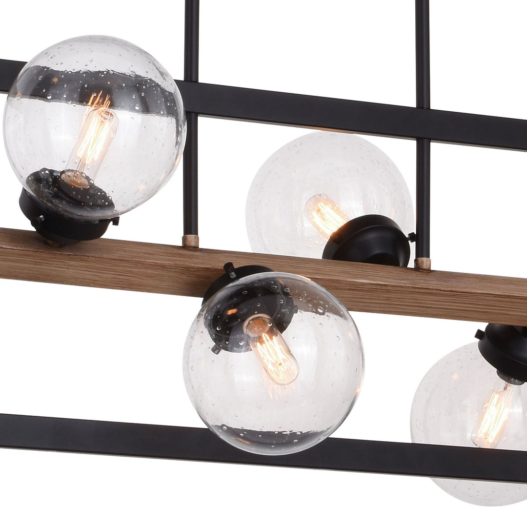 Vaxcel Bridgeview H0257 Pendant Light - Oil Rubbed Bronze and Light Walnut