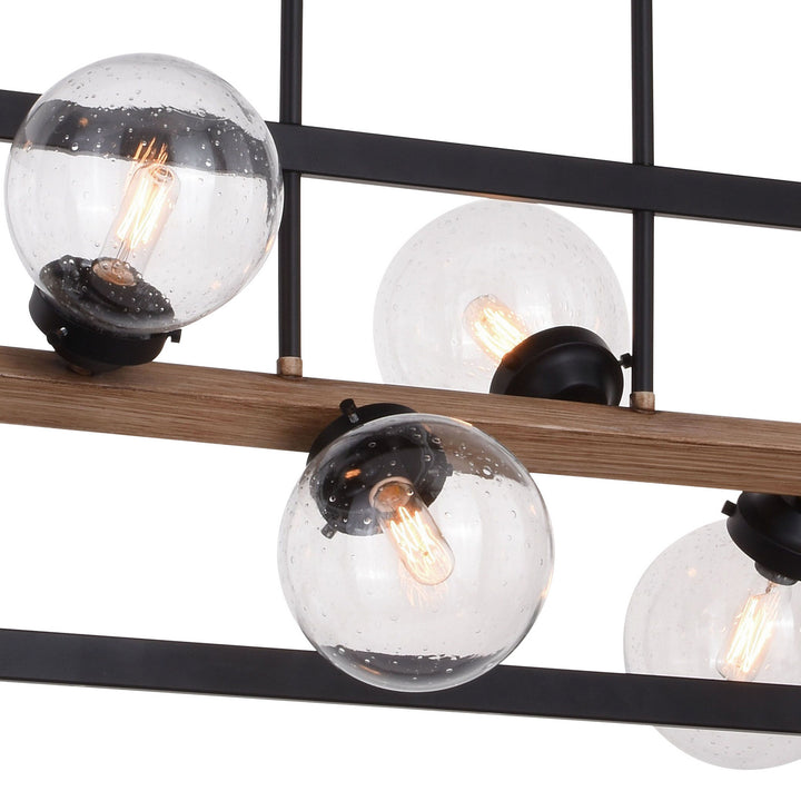 Vaxcel Bridgeview H0257 Pendant Light - Oil Rubbed Bronze and Light Walnut