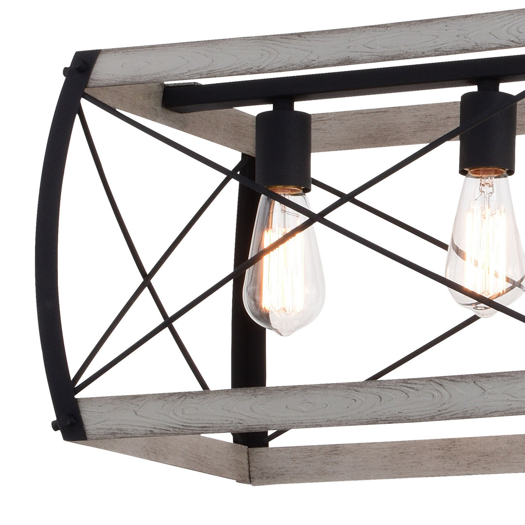 Vaxcel Montclare H0263 Pendant Light - Textured Black and White Ash
