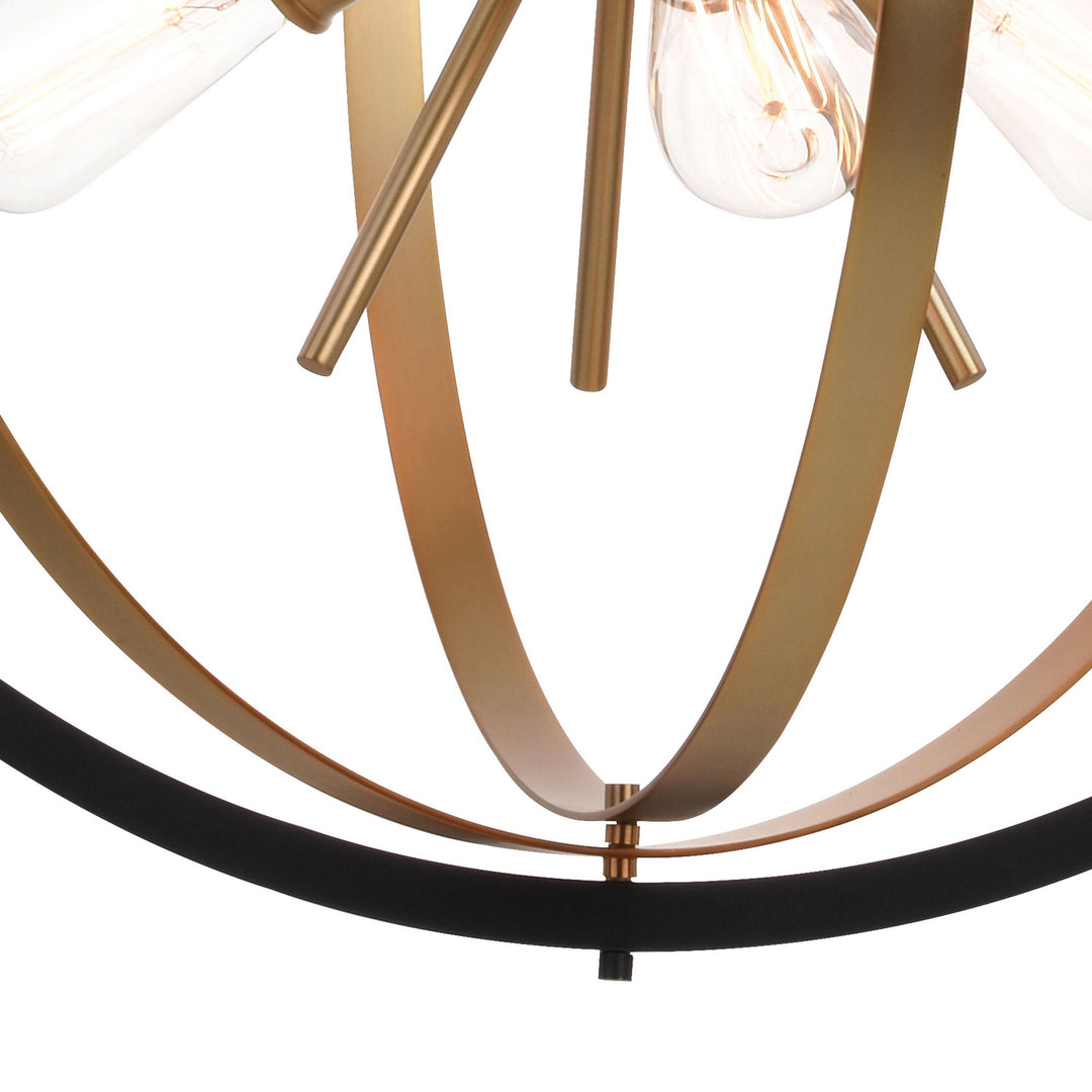 Vaxcel Estelle P0341 Pendant Light - Natural Brass and Matte Black