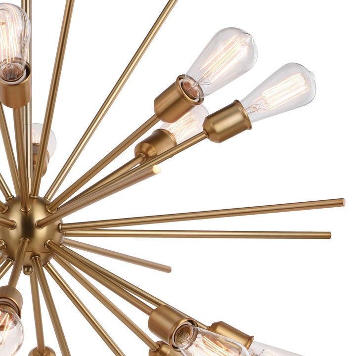 Vaxcel Estelle P0344 Chandelier Light - Natural Brass