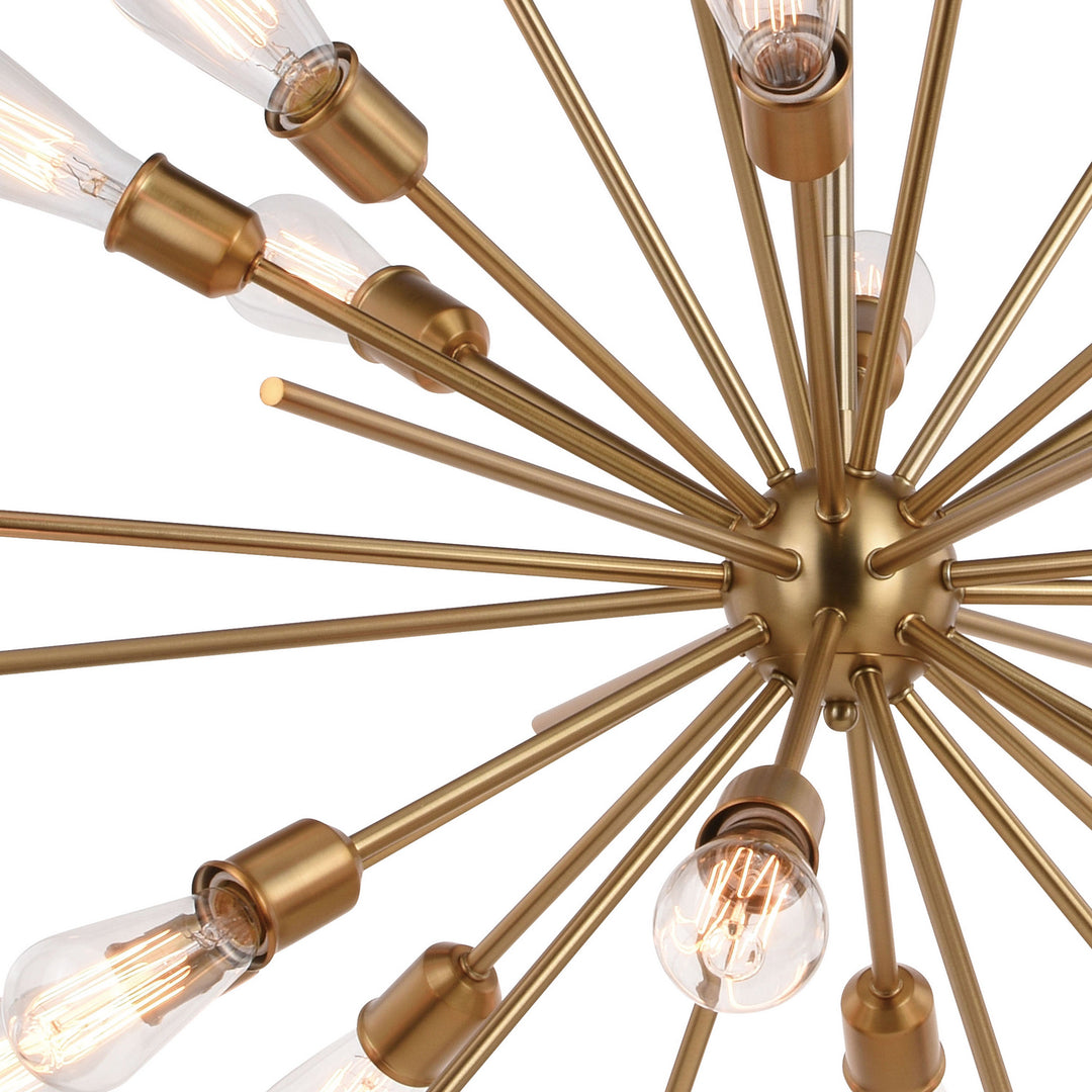 Vaxcel Estelle P0344 Chandelier Light - Natural Brass
