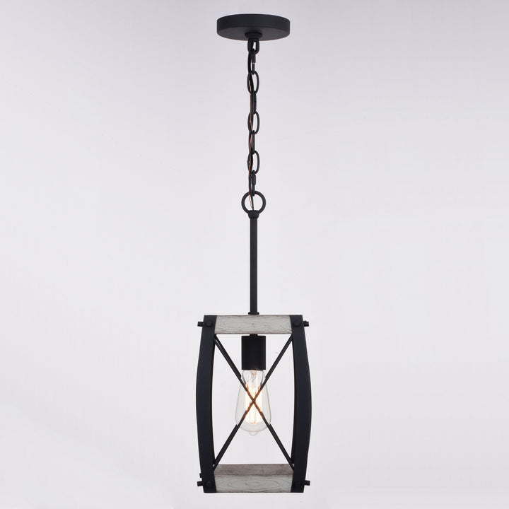 Vaxcel Montclare P0354 Pendant Light - Textured Black and White Ash