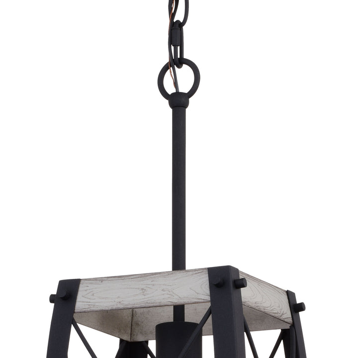 Vaxcel Montclare P0354 Pendant Light - Textured Black and White Ash